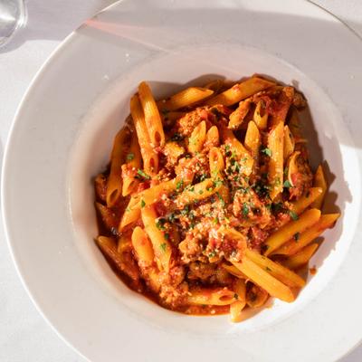 Penne Pasta Bolognese.