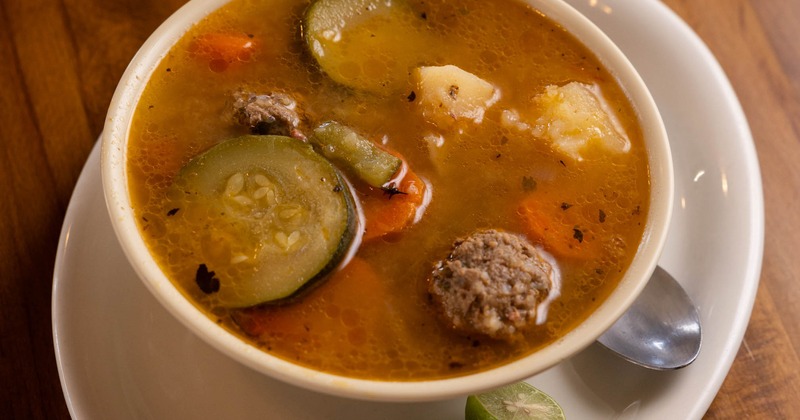 Mexican meatball soup