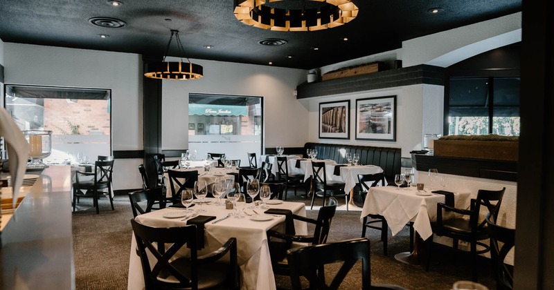 Interior, tables with tableware