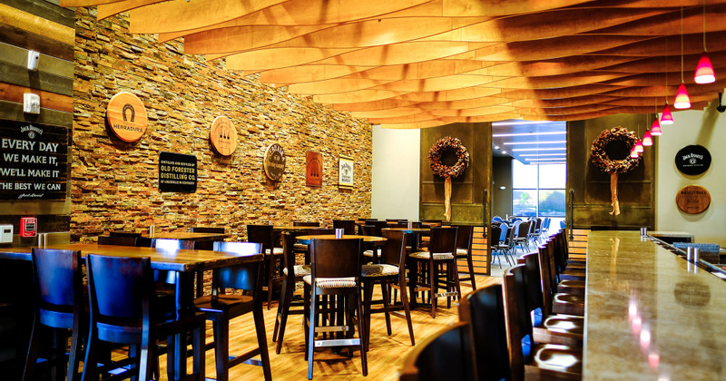 Interior, seating area and bar area