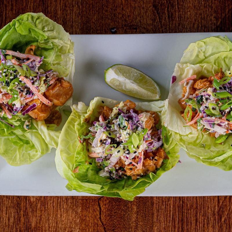 menu item 27 of 39, Lettuce Wraps w/Thai Peanut Chicken (GF)