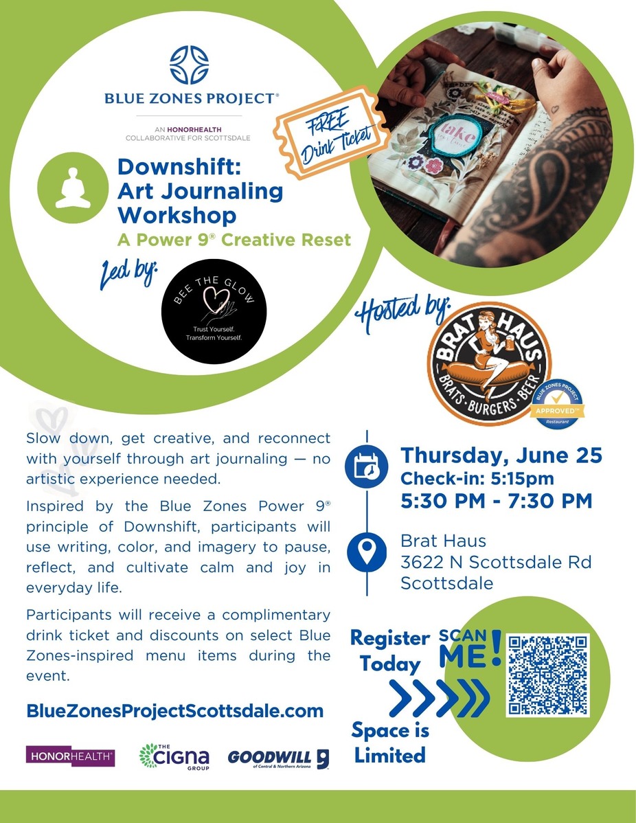 Blue Zones Project Art Journaling Workshop event photo