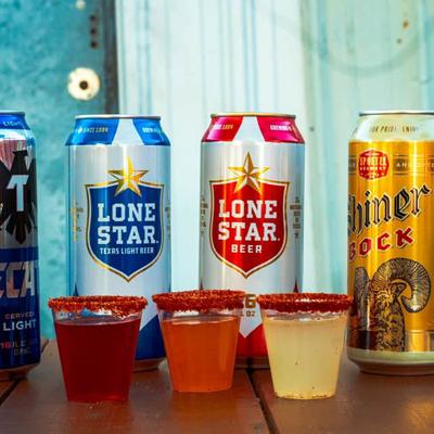 Canned beers and Margaritas