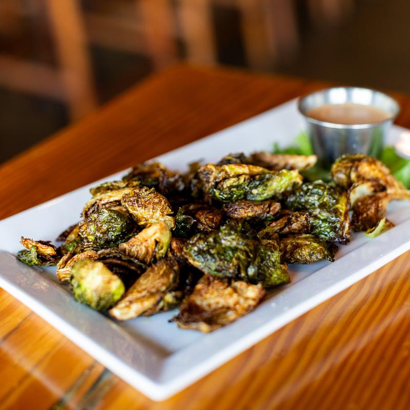 crispy brussels sprouts (v) photo