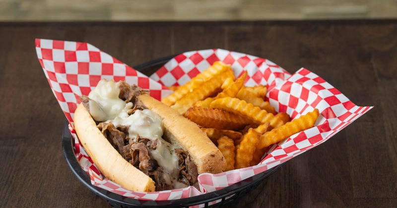 The served Italian Beef with Cheese