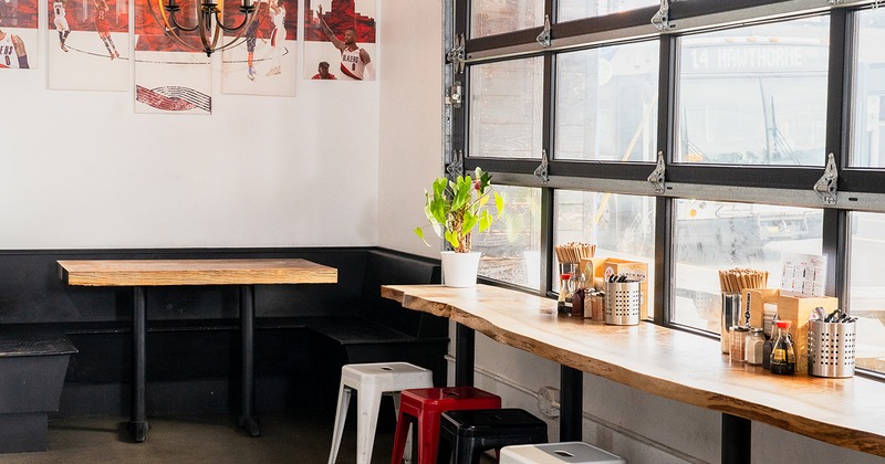 Interior space, seating area