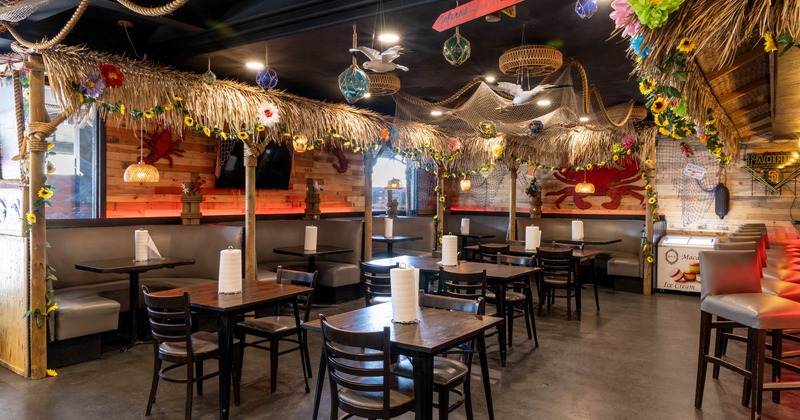 Interior, wide view, dining area