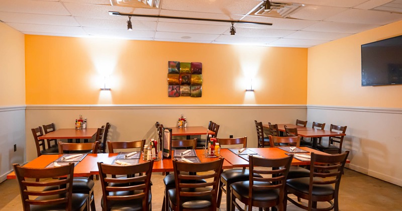 Dining tables ready for guests