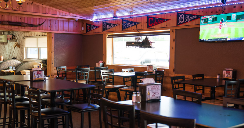 Restaurant interior, tables ready for guests