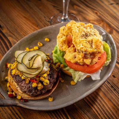 Surf and turf burger.