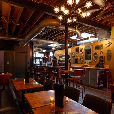 Interior, seating area.