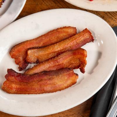 Crispy bacon strips.