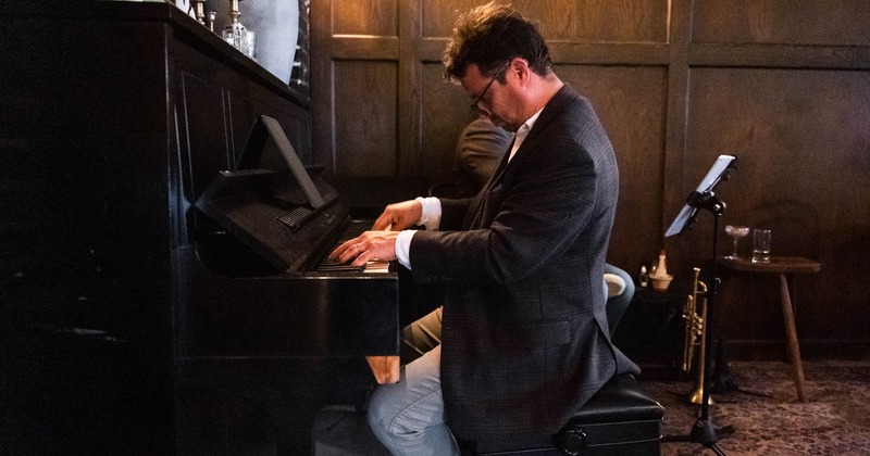 Person playing piano