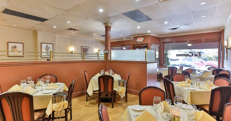 Tables and chairs, diner set up