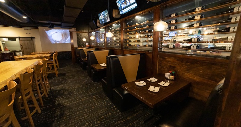 Interior, restaurant booths