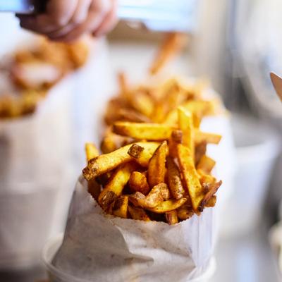 Servings of french fries.