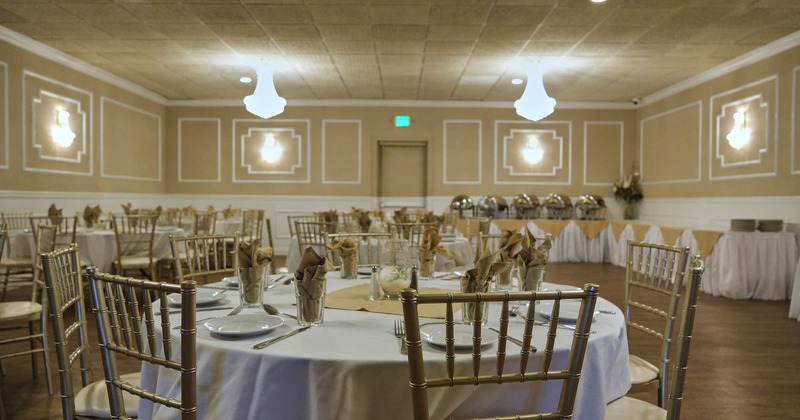 Inside, table ready for guest, closeup