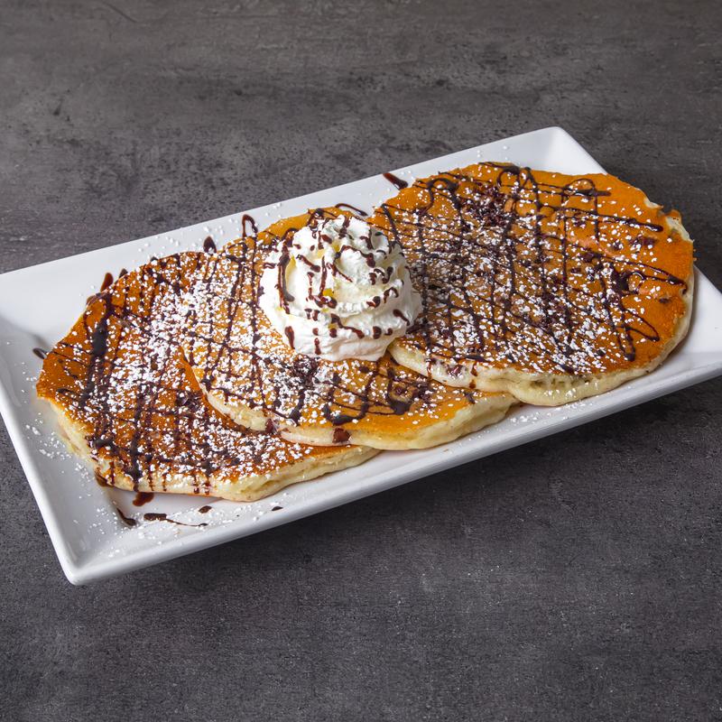 menu item 4 of 111, Chocolate Chip 'N Cream Pancake Full Stack (3)