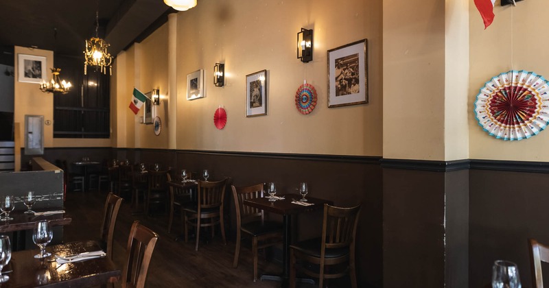 Interior, chairs and tables