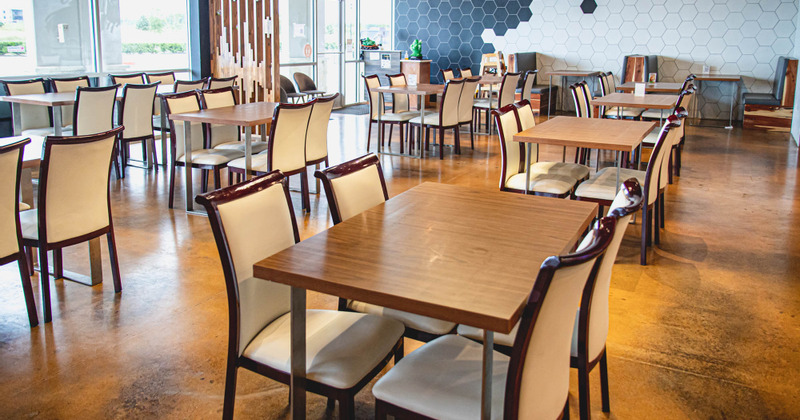 Interior, table for four