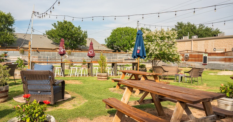 Spacious and cozy outdoor seating area