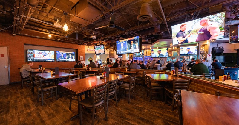 Interior, seating area, big Tv's