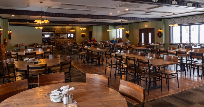 Interior, spacious dining area
