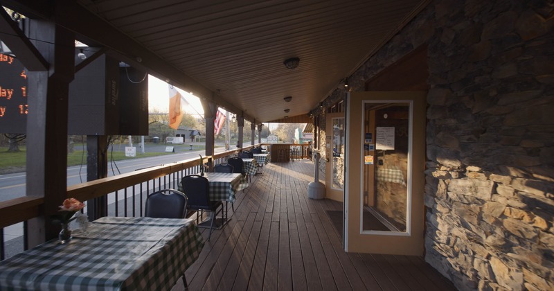 Patio, tables and chairs
