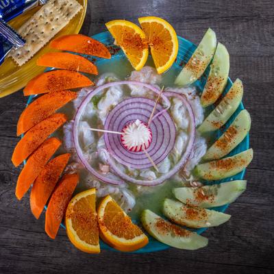 Aguachiles, top view.