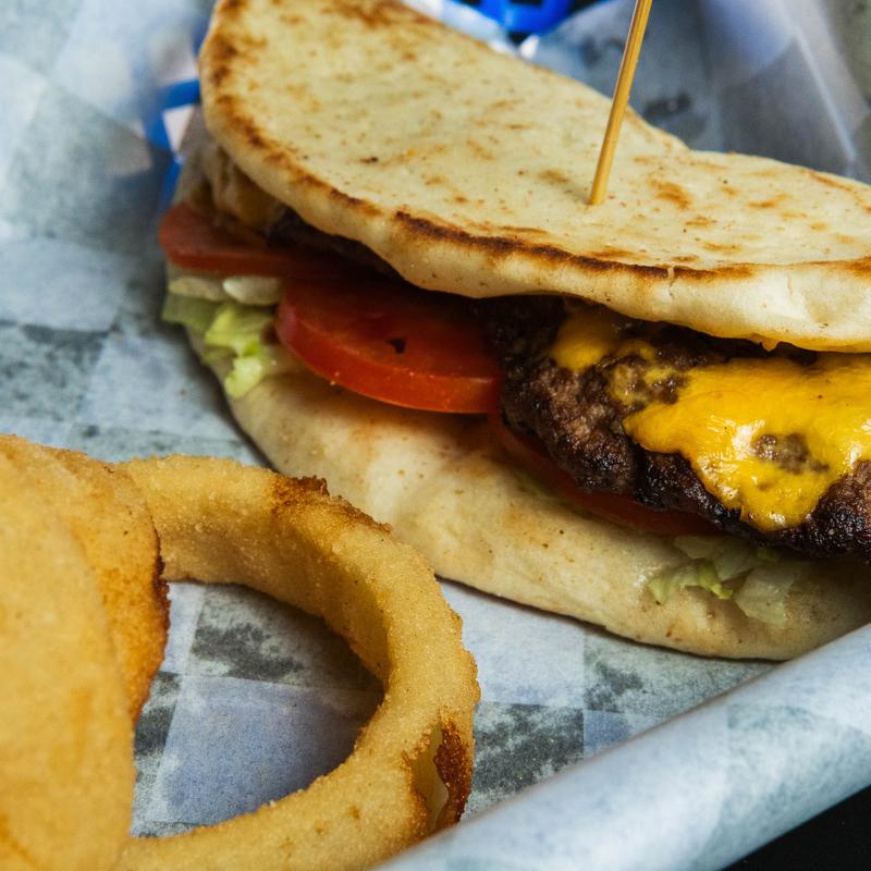 menu item 4 of 12, Pita Burger