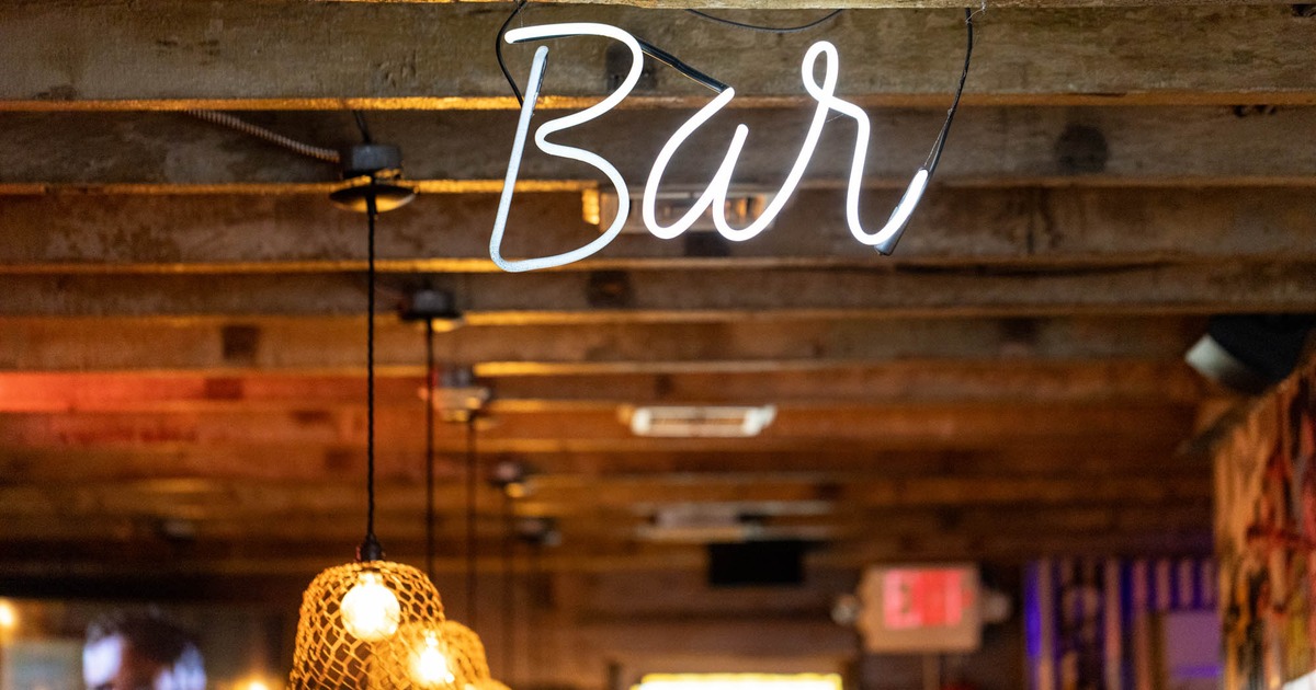 Bar neon sign