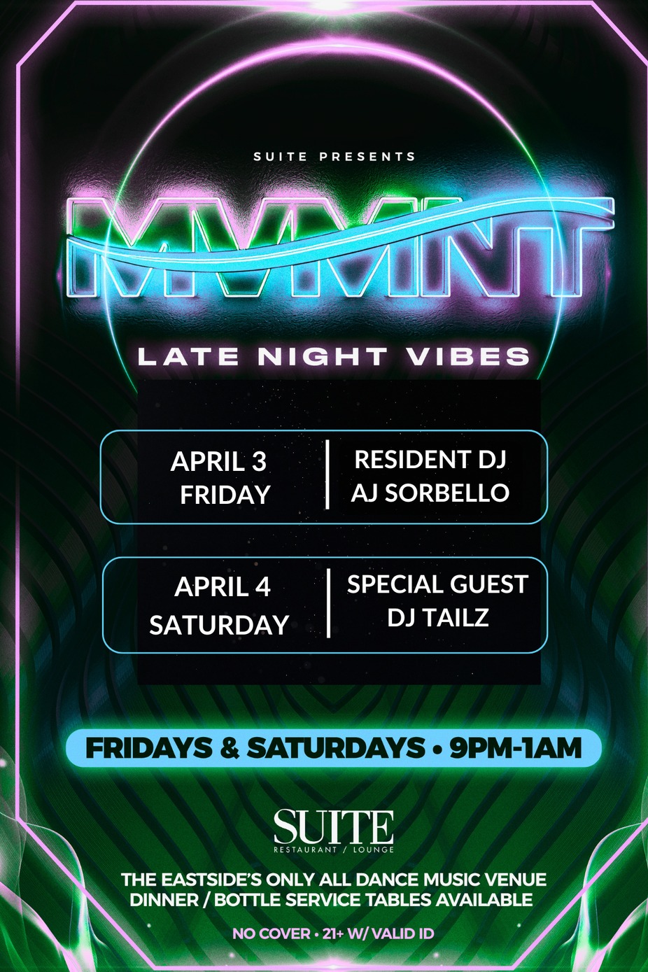 MVMNT ~ DJ's & Dancing at Suite! event photo