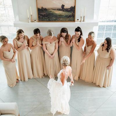 The bride and bridesmaids.