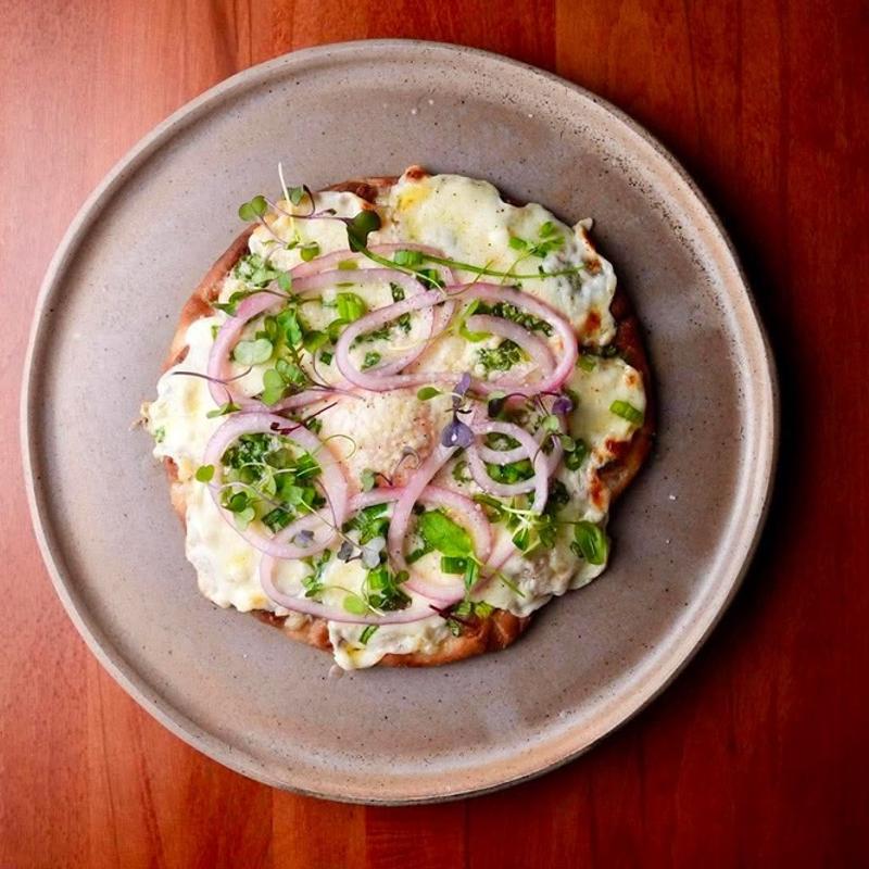 Mozzarella | Pecorino | Egg | Garlic Oil | Scallions photo