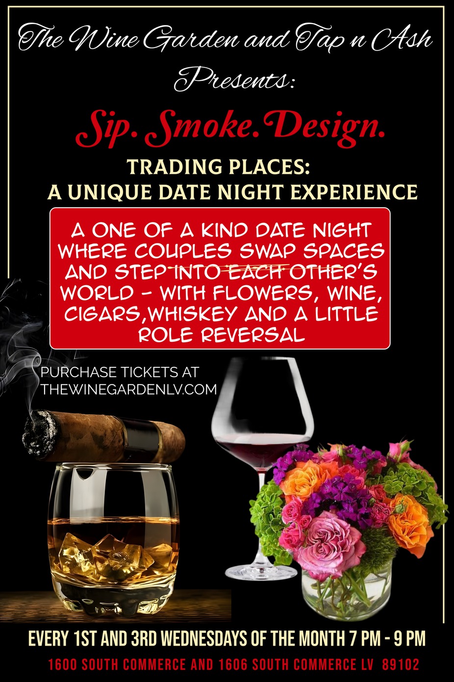 Trading places: A unique date night experience! Presented by The Wine Garden & Tap N Ash event photo