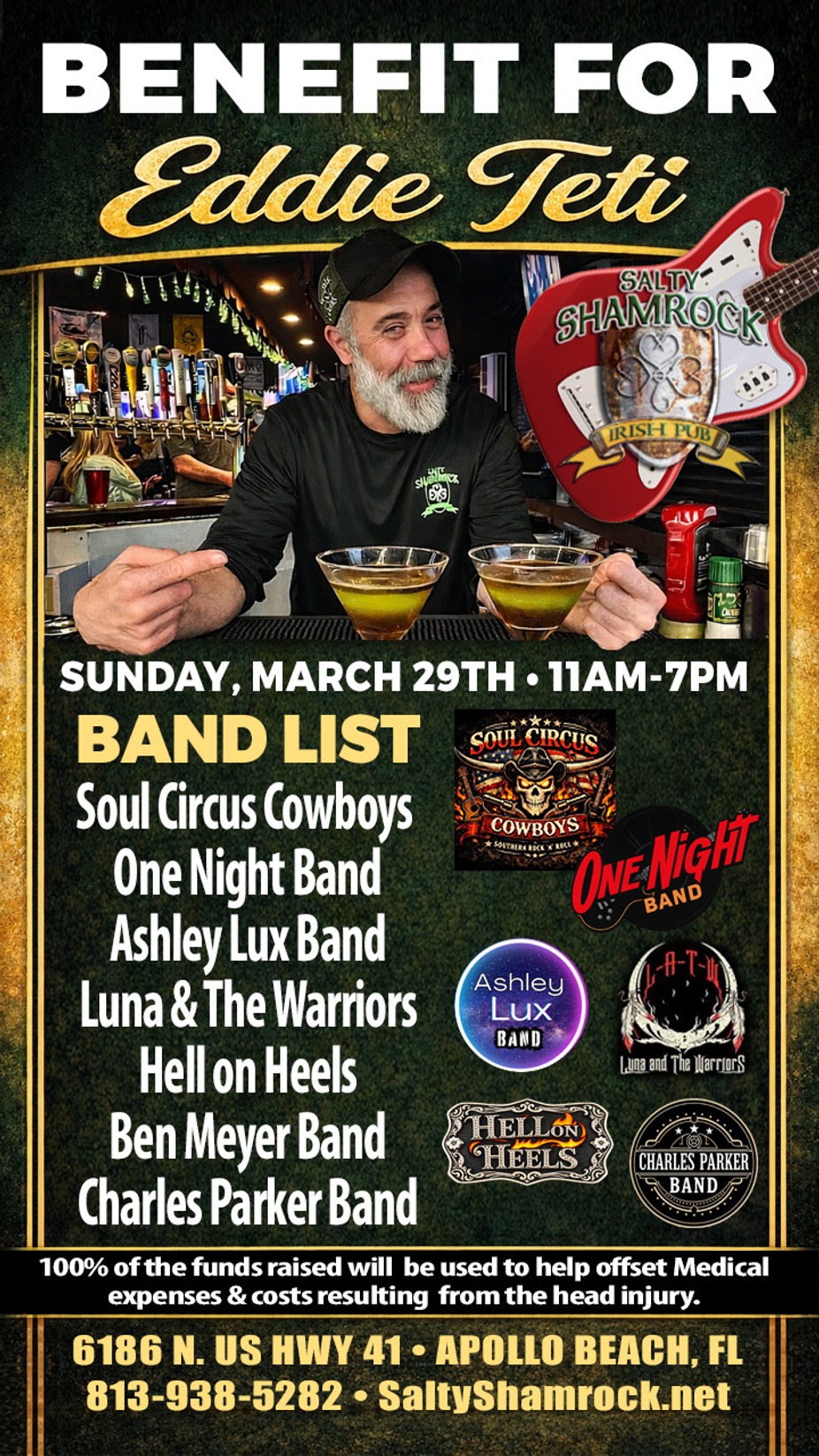 BAND LIST FOR BENEFIT FOR EDDIE TETI event photo