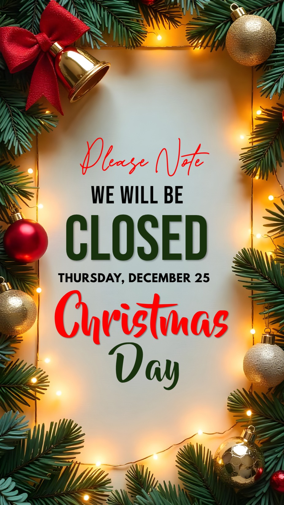 CLOSED CHRISTMAS DAY event photo