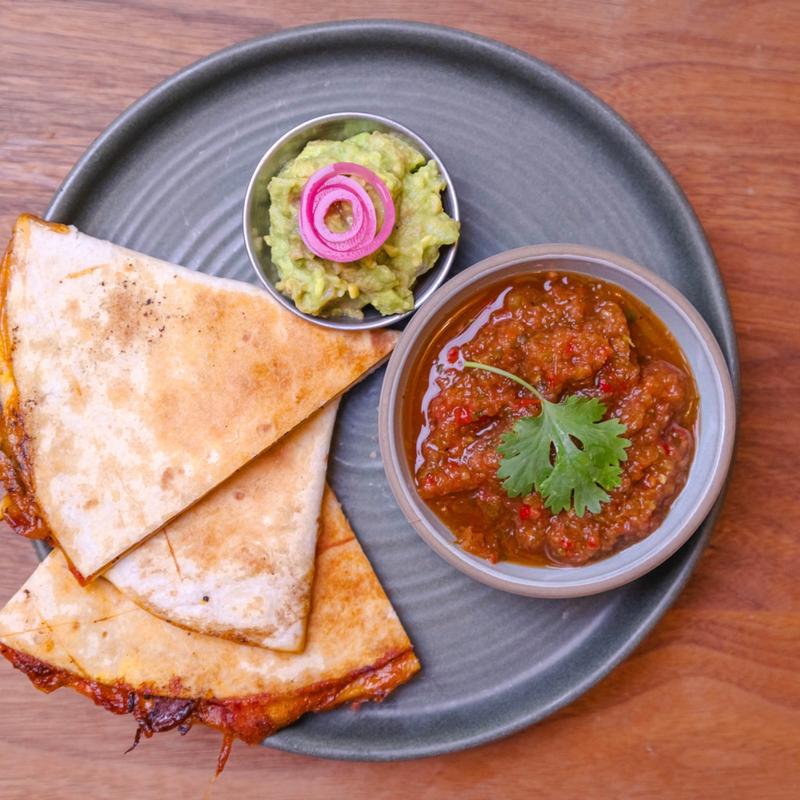Grilled Mushroom & Sweet Pepper Quesadilla photo