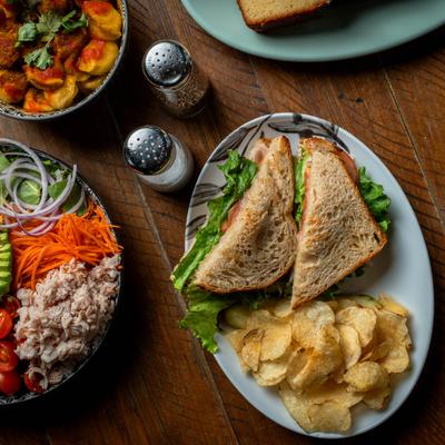 Some meals, top view.