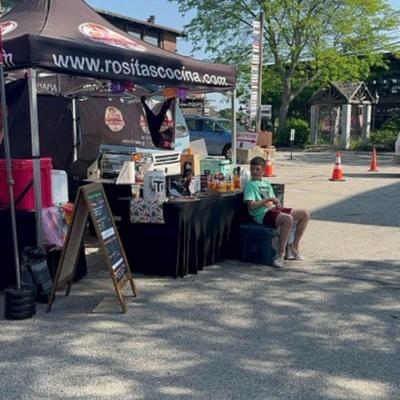 The Newburyport farmers market, Rosita's Concina stand.