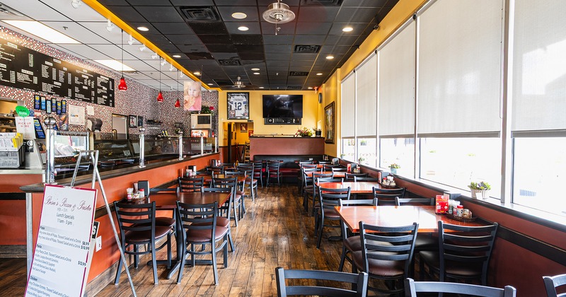 Interior space, dining area, order counter