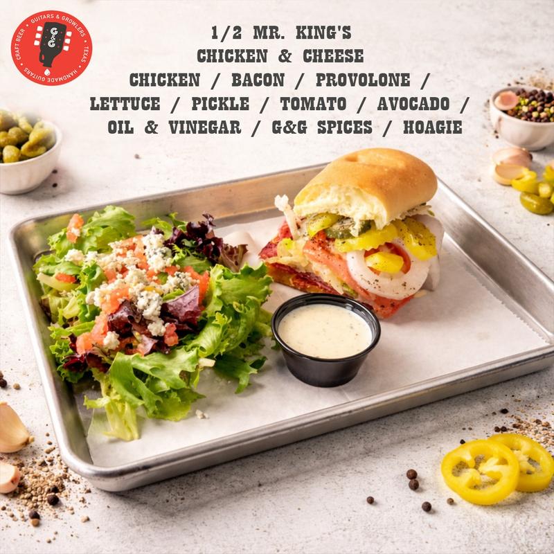 menu item 47 of 49, 1/2 Mr. King's Chicken & Cheese