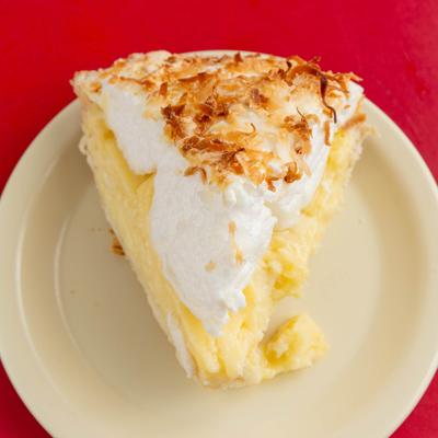 Slice of Coconut Cream Pie.