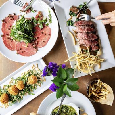 Food group photo, top view.