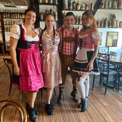 Group of people wearing traditional clothes