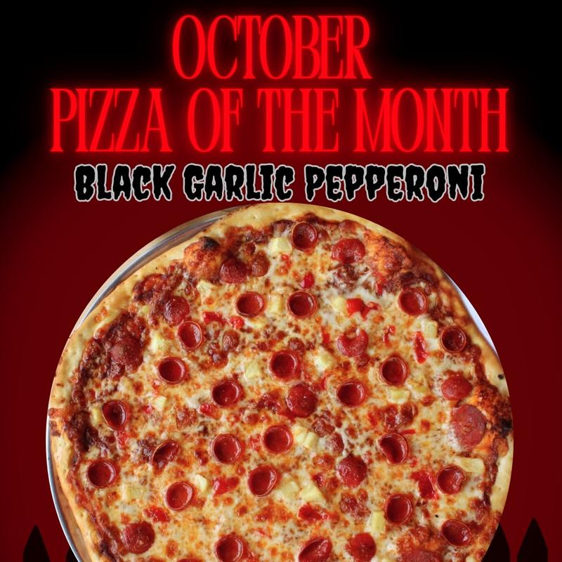 October Pizza of the Month - Black Garlic Pepperoni photo