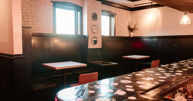 Bar counter and tables