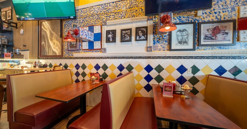 Interior, restaurant booths