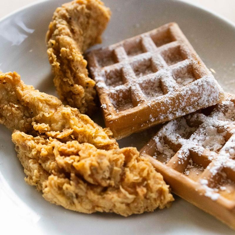 menu item 30 of 31, Hot Honey Chicken & Waffles