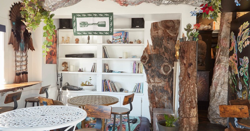 Interior, wall decoration, seating area